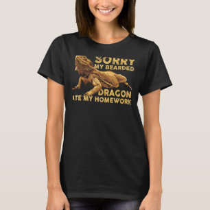 Camiseta Escuela de Dragón Barbudo Mi Dragón Barbudo Se Com
