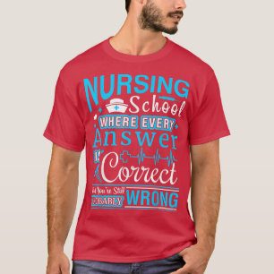 Camiseta Escuela de enfermería , Gracioso regalo de camiset
