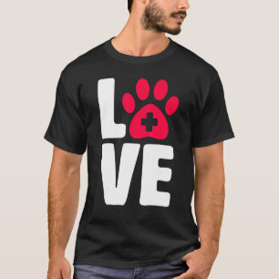 Camiseta Escuela de Enseñanza de Amor Educador Red Dog Paw
