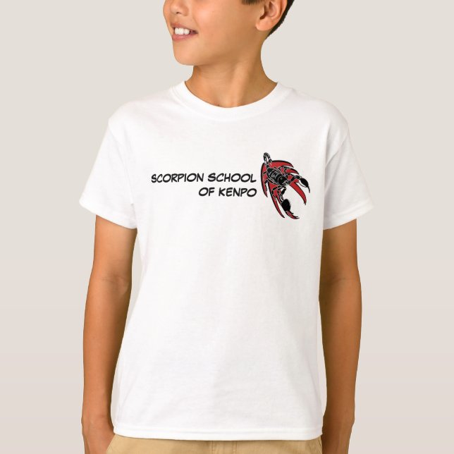 Camiseta Escuela de Escorpión Infantil de Kenpo T-Shirt (Anverso)