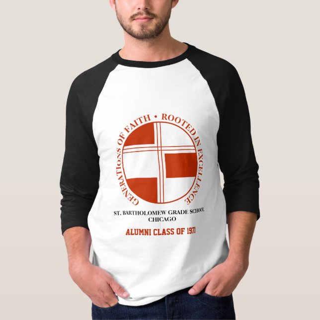 Camiseta Escuela de Grado St. Bartholomew 3/4 Raglan Sleeve (Anverso)