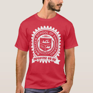 Camiseta Escuela de Ingeniería Macgyver Improvise o Muera b