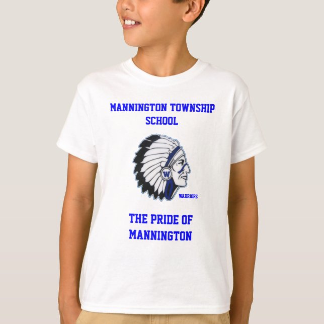 CAMISETA ESCUELA DE LA CIUDAD DE MANNINGTON NIÑOS RINGER TE (Anverso)