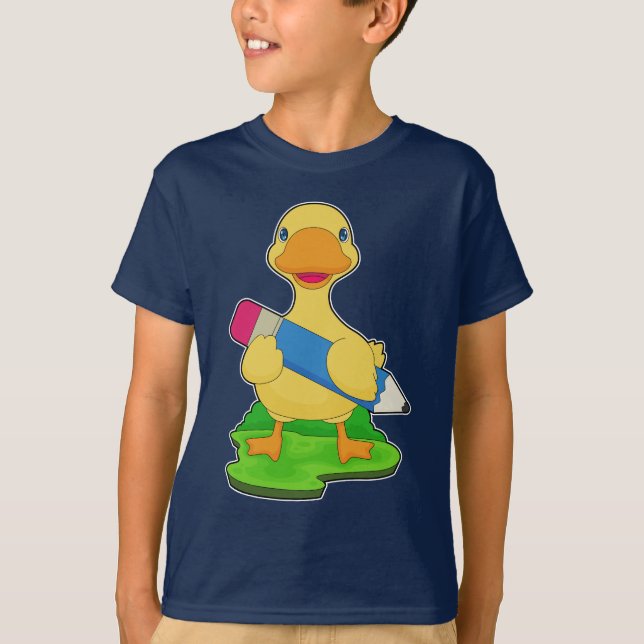 Camiseta Escuela de lápiz de alumnos de pato (Anverso)