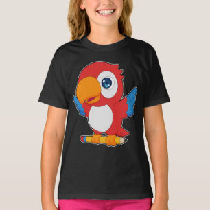 Camiseta Escuela de Lápiz de pudril de loro