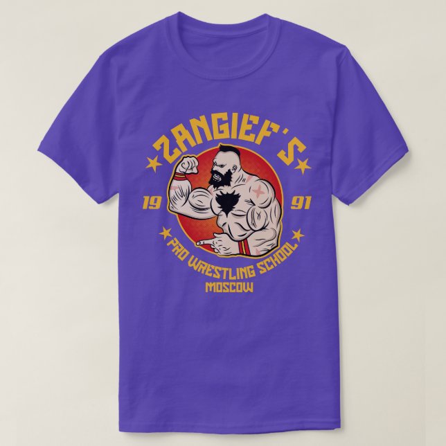 Camiseta Escuela de lucha libre de Zangiefs (Diseño del anverso)