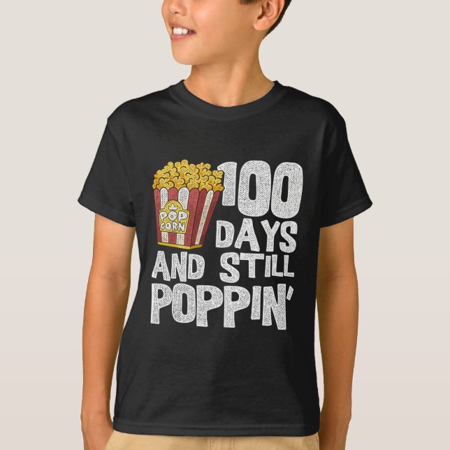 Camiseta Escuela De Maestros Estudiantes Popcorn 100 Días D (Anverso)