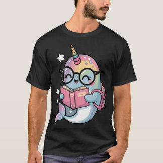Camiseta Escuela de Narvales Kawaii Narvales Unicornios Mar