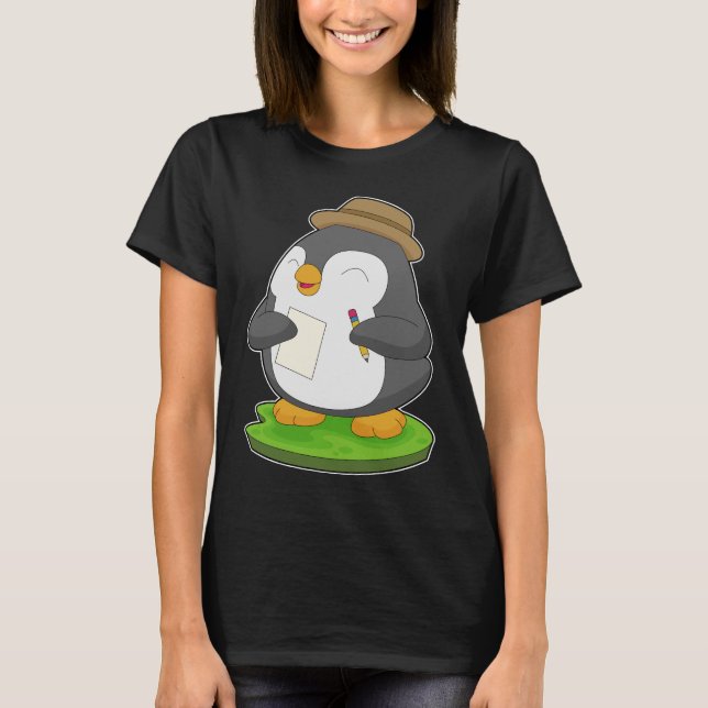 Camiseta Escuela de Papel Lápiz Pingüino (Anverso)