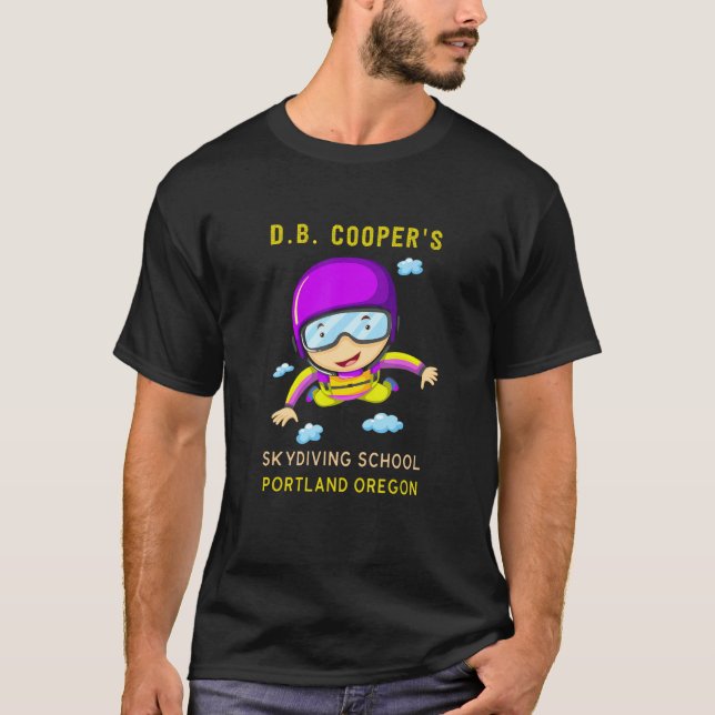Camiseta Escuela de paracaidismo Funny D B Cooper (Anverso)