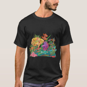 Camiseta Escuela de peces de agua dulce tropicales colorido