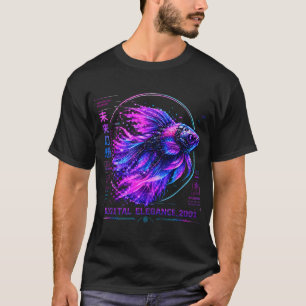 Camiseta Escuela de peces tetra neón - Pintura digital por