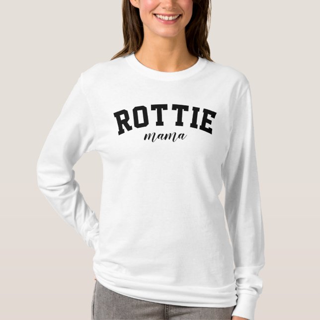 Camiseta Escuela de Perros de la Universidad Rottie Mama Cu (Anverso)