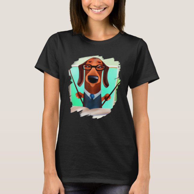 Camiseta Escuela de Profesores Cute Dachshund Chiweenie (Anverso)