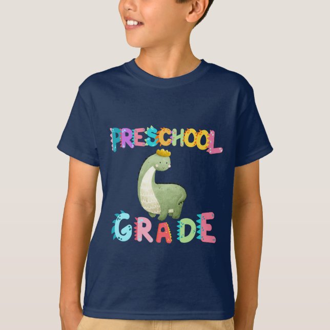 Camiseta Escuela de profesores de Dinosaur Preescolar GRADE (Anverso)