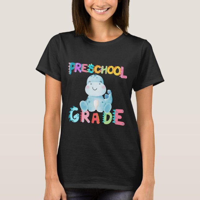 Camiseta Escuela de profesores de Dinosaur Preescolar GRADE (Anverso)