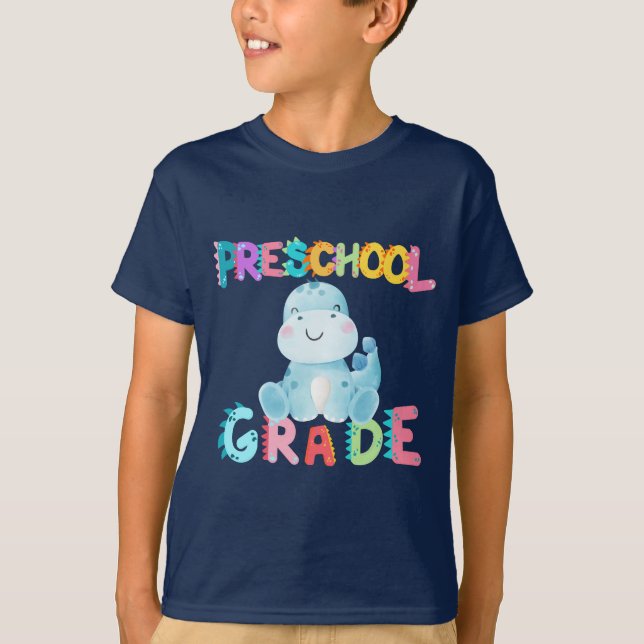 Camiseta Escuela de profesores de Dinosaur Preescolar GRADE (Anverso)