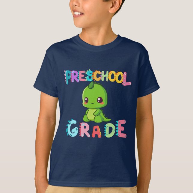 Camiseta Escuela de profesores de Dinosaur Preescolar GRADE (Anverso)