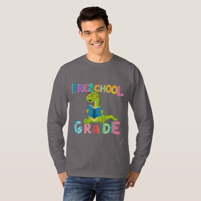 Camiseta Escuela de profesores de Dinosaur Preescolar GRADE (Anverso completo)