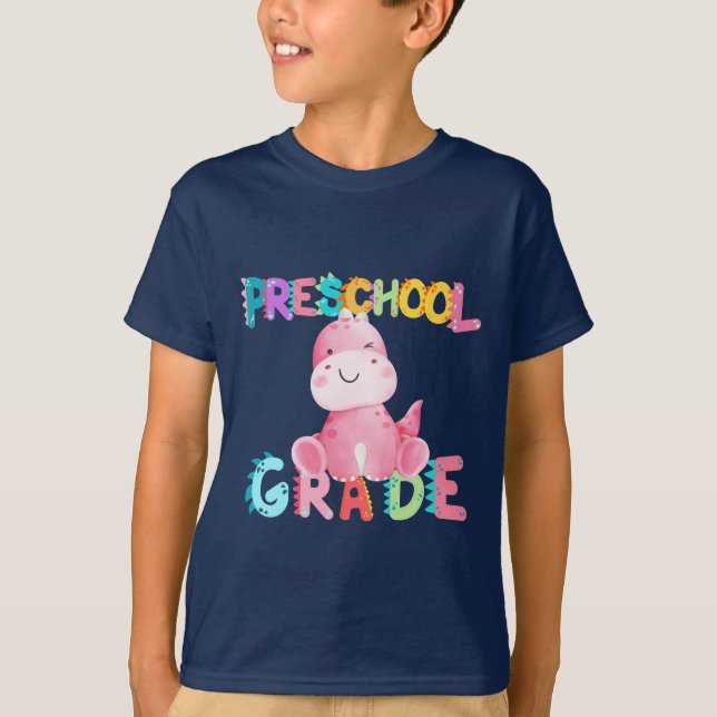 Camiseta Escuela de profesores de Dinosaur Preescolar GRADE (Anverso)