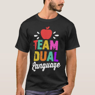 Camiseta Escuela de profesores de equipo de doble idioma