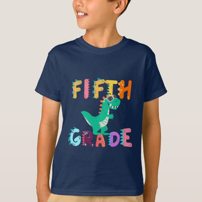 Camiseta Escuela de profesores de quinto grado de Dino Squa (Anverso)