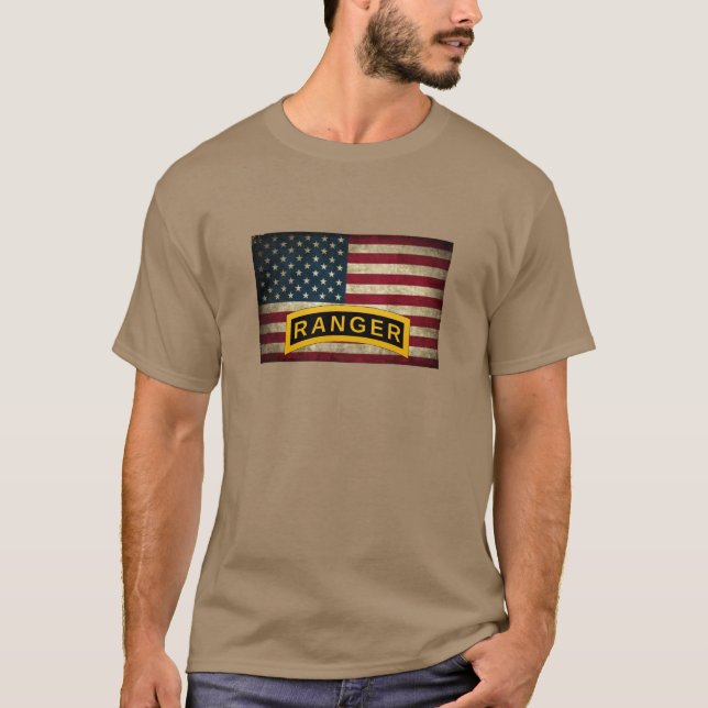 Camiseta Escuela de rangos del ejército - Bandera estadouni (Anverso)