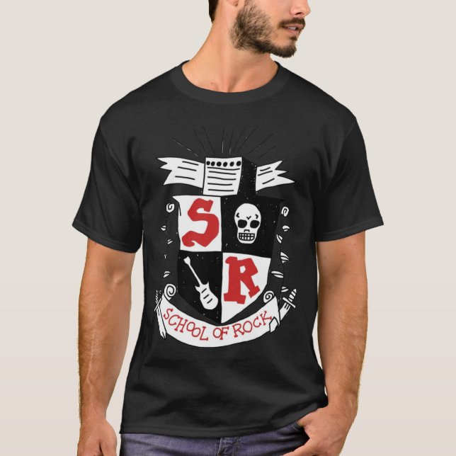 Camiseta Escuela de Rock retro (Anverso)