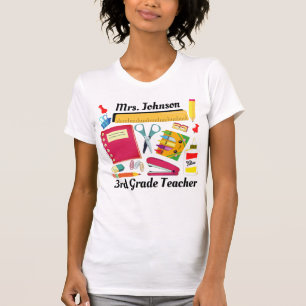 Camiseta Escuela de tercer grado de docente suministra cami