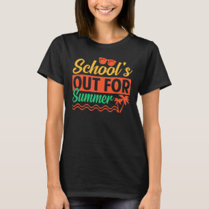 Camiseta Escuela de Vestimenta de Verano estilo Retro