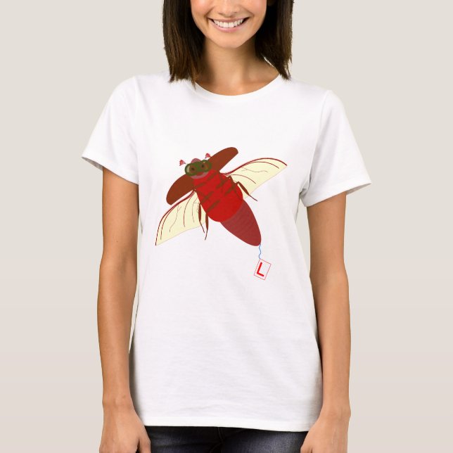 Camiseta ¡Escuela de Vuelos Maybug! Ilustracion gracioso (Anverso)