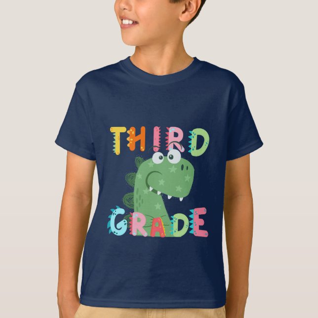 Camiseta Escuela Dino de profesores de 3ª GRADE Squad (Anverso)