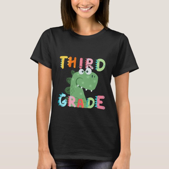 Camiseta Escuela Dino de profesores de 3ª GRADE Squad (Anverso)