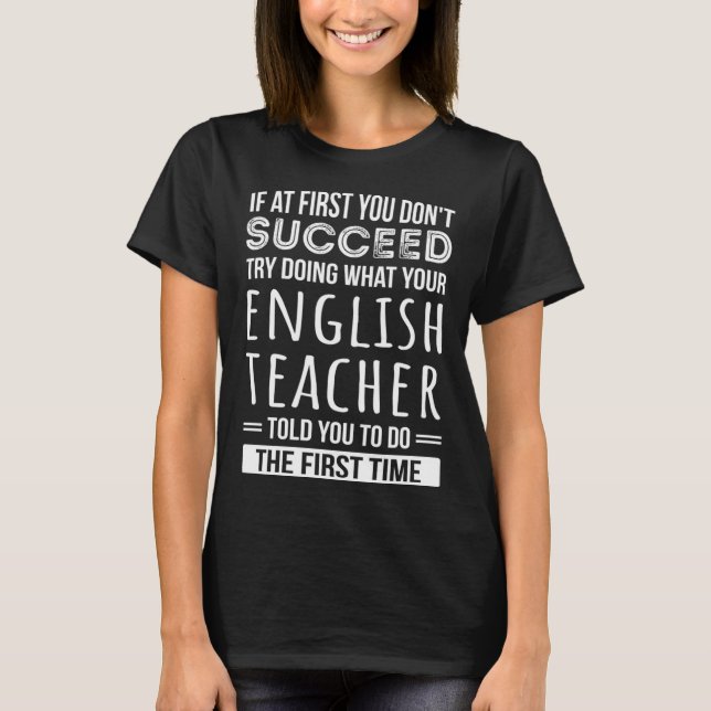 Camiseta Escuela divertida de profesores de inglés (Anverso)