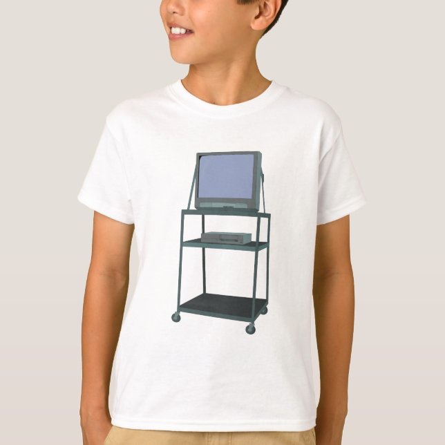 Camiseta Escuela divertida de TV y VCR en aula 80's 90s (Anverso)
