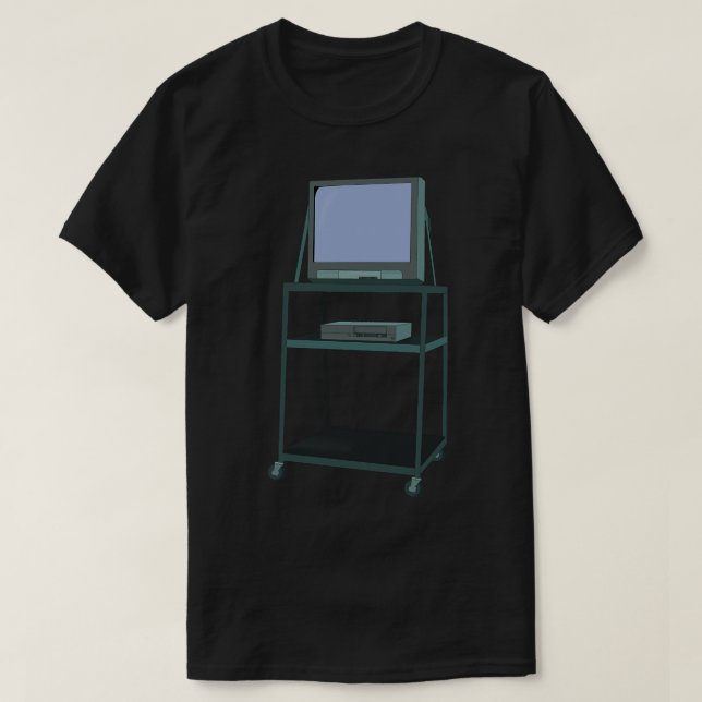 Camiseta Escuela divertida de TV y VCR en aula 80's 90s (Diseño del anverso)