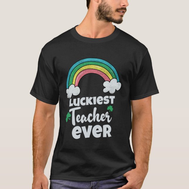 Camiseta Escuela Educadora Shamrock más afortunada de todos (Anverso)