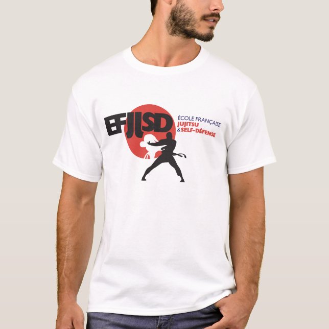 Camiseta Escuela Francesa de JuJitsu y Bobina-Defensa (Anverso)