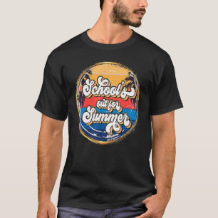 Camiseta Escuela fuera para profesor de verano retro de ata