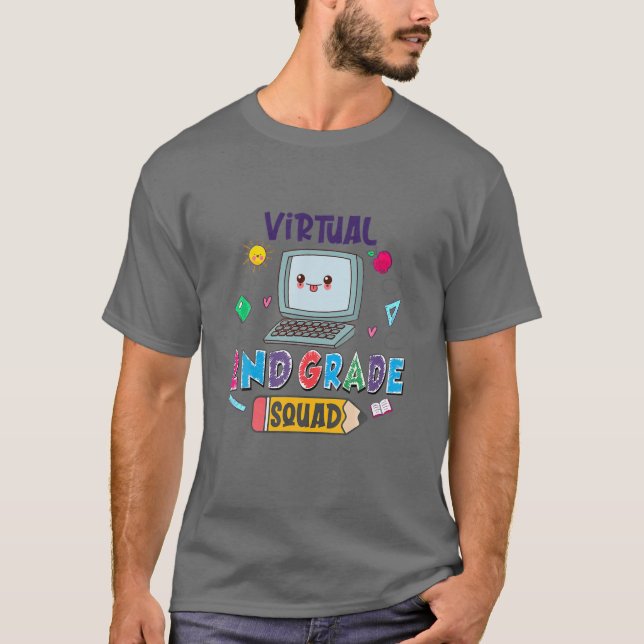 Camiseta Escuela Funny Virtual De 2º Grado Squad (Anverso)