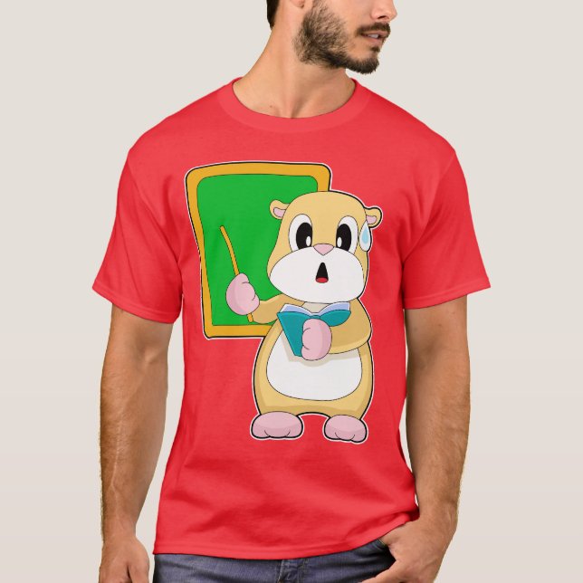 Camiseta Escuela Hamster Teacher Blackboard (Anverso)