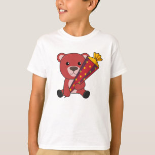 Camiseta Escuela infantil de Bear Rojo Bag Sweet