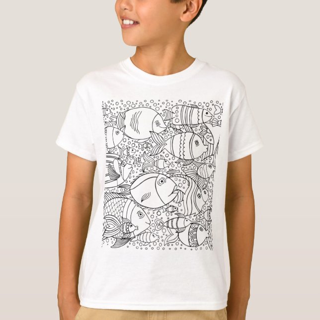 Camiseta Escuela inspirada de pescados (Anverso)