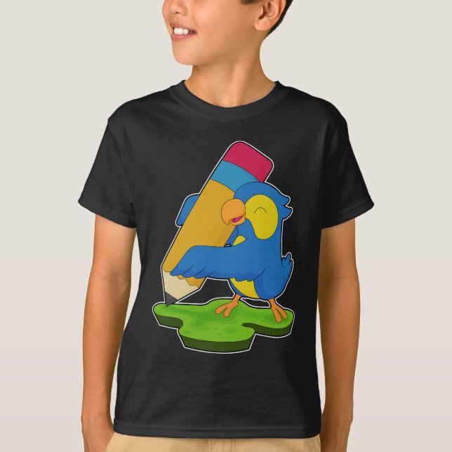 Camiseta Escuela Lápiz Pupila Loro (Anverso)