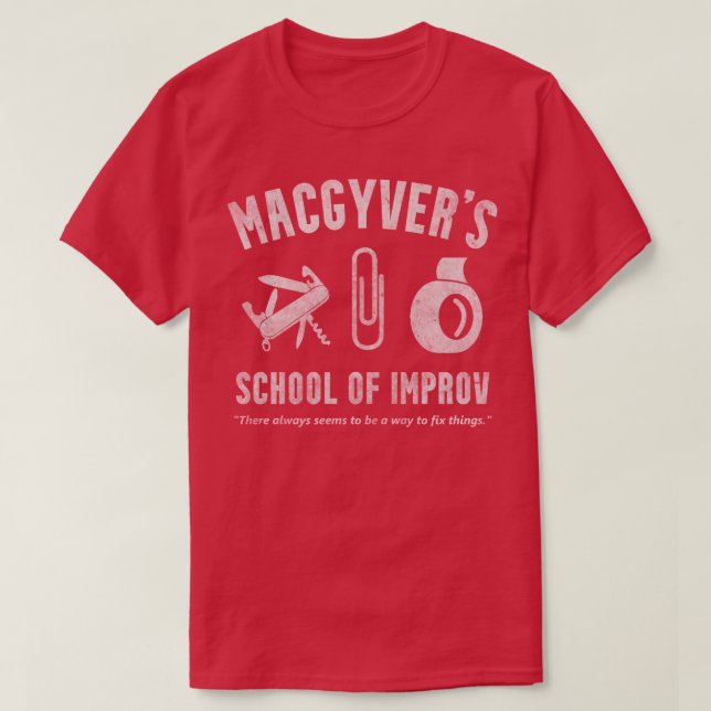 Camiseta Escuela MacGyvers De "Creatividad" (Diseño del anverso)