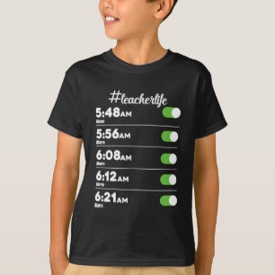 Camiseta Escuela matutina de Alarma de la Vida del Profesor