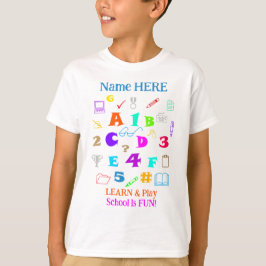 Camiseta Escuela personalizada colorida y Inspiradora para 