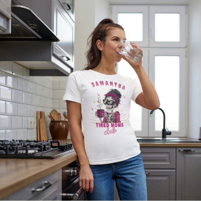 Camiseta Escuela personalizada Zombie Coffee Cansado Moms C (Subido por el creador)