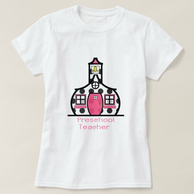Camiseta Escuela preescolar del lunar del profesor (Diseño del anverso)