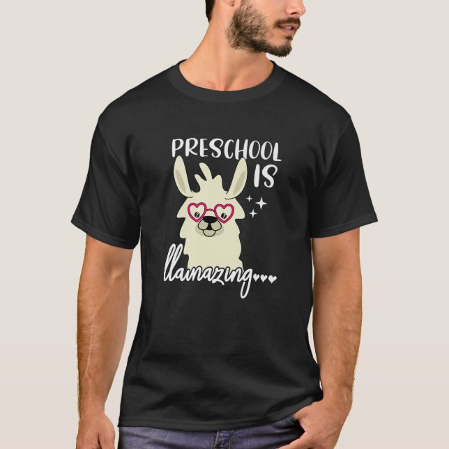 Camiseta Escuela Preescolar Llama A Estudiante 1° D (Anverso)